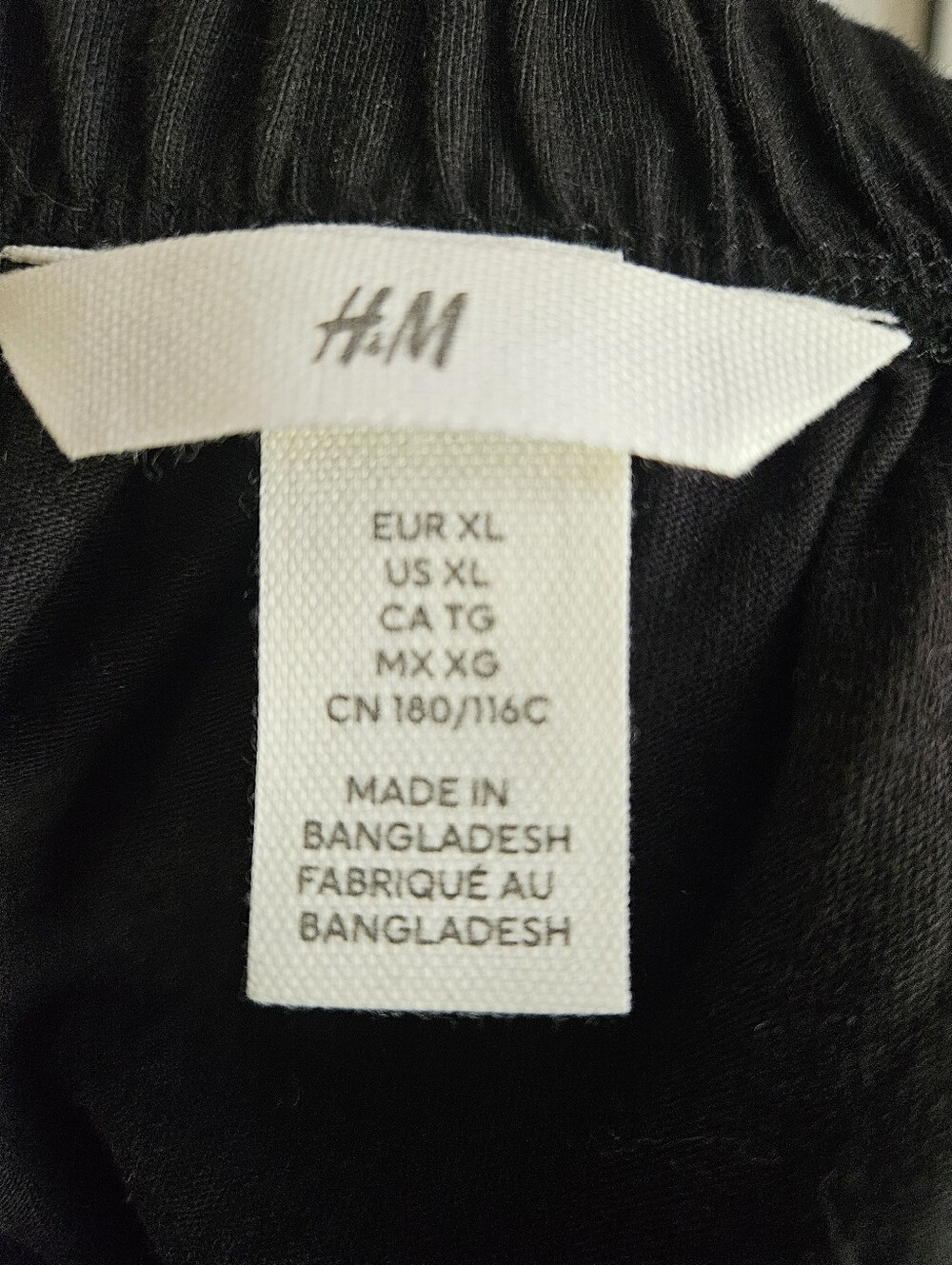 H&M XL Black Short Balloon -Sleeved Short Tunic Dress - Picture 5 of 5